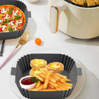 Silikonbackform für Heißluftfritteuse-Backpapier Heißluftfritteuse-Zuschnitte, Silikonform