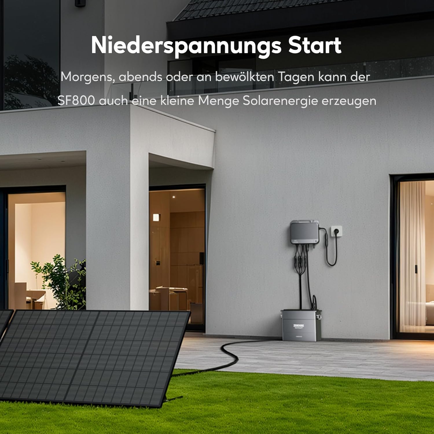 Zendure 800W Balkonkraftwerk Solaranlage Komplettset - 430W x2 bifaziale Solarmodule inkl. Zubehör