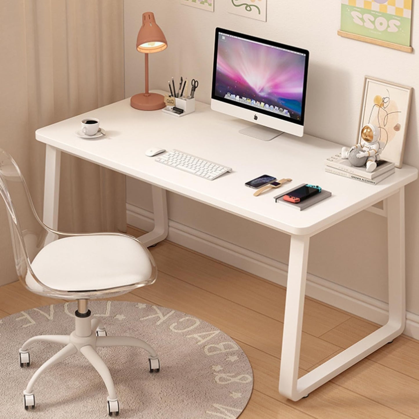Modern computer desk in a simple style, desk, PC desk for home office