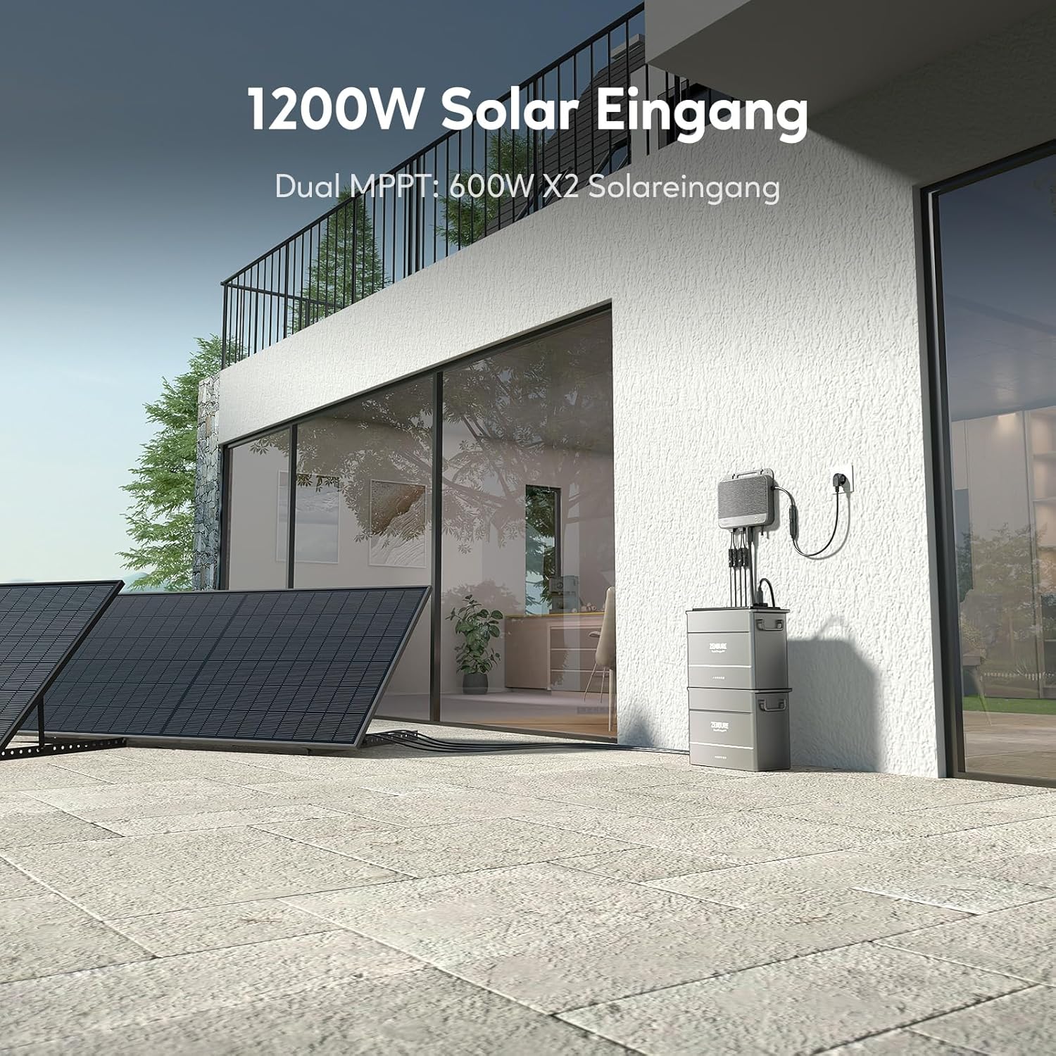 Zendure 800W Balkonkraftwerk Solaranlage Komplettset - 430W x2 bifaziale Solarmodule inkl. Zubehör