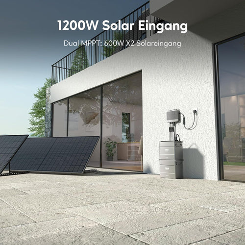 Zendure 800W Balkonkraftwerk Solaranlage Komplettset - 430W x2 bifaziale Solarmodule inkl. Zubehör